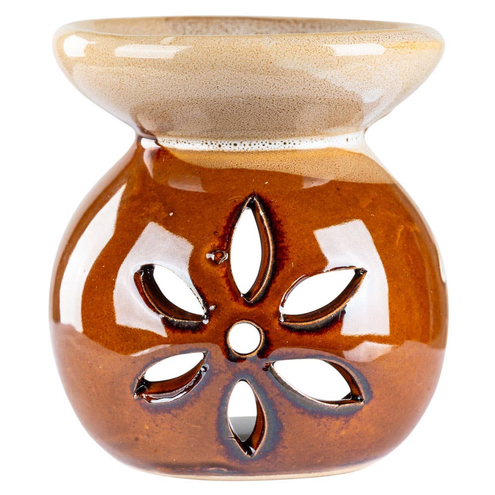 FLOWER CERAMIC OIL BURNER