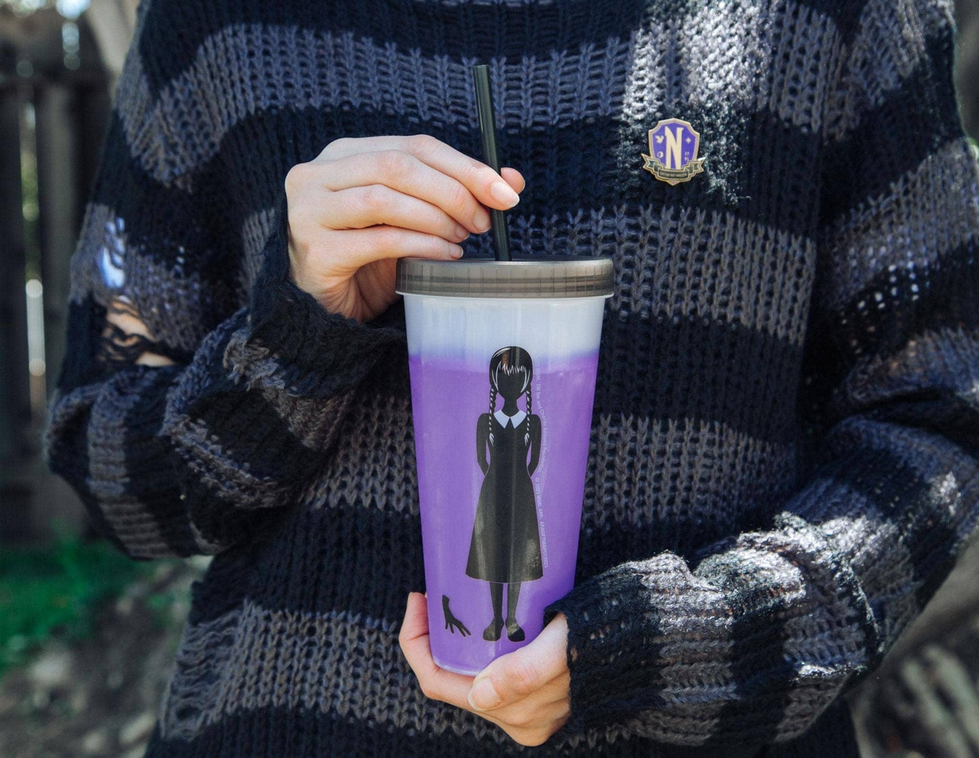 Wednesday "We Wear Black" Color-Changing Plastic Tumbler