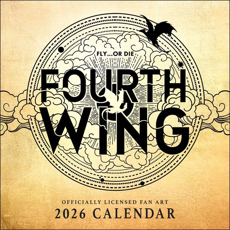 Fourth Wing Officially Licensed Fan Art 2026 Wall Calendar by Entangled