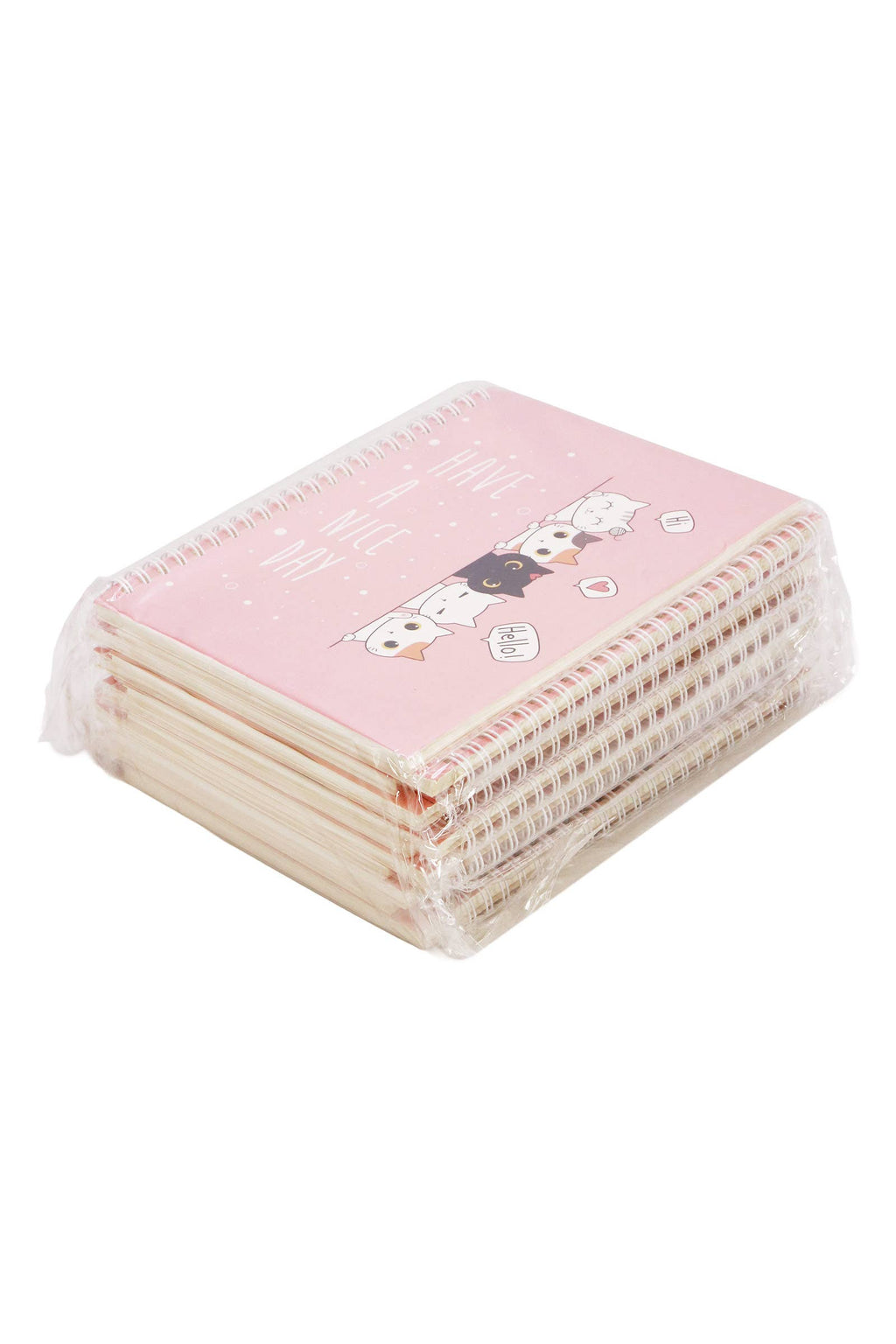Cute Cat A5 Spiral Bound Notebook - 12 Pcs