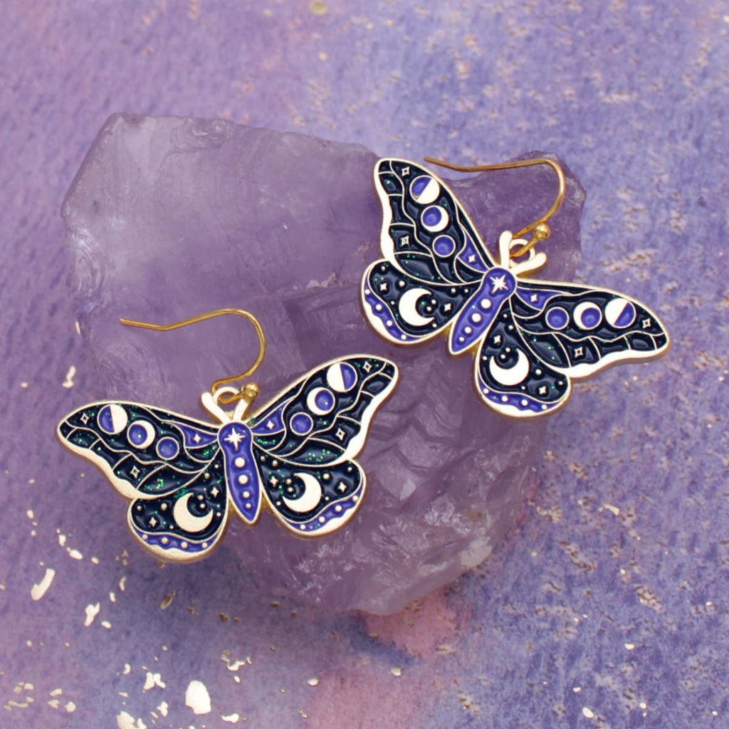 Glittering Wings Celestial Butterfly Earrings