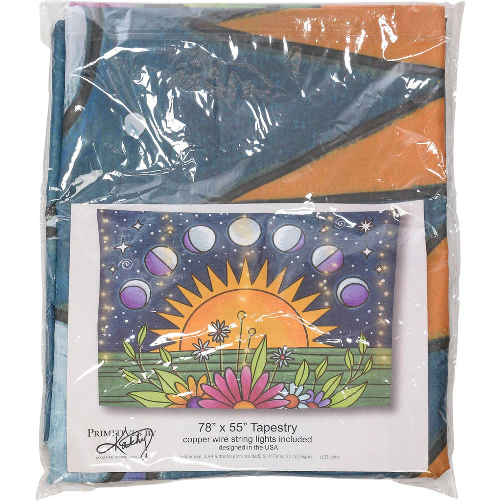 Moon Phases Lighted Tapestry
