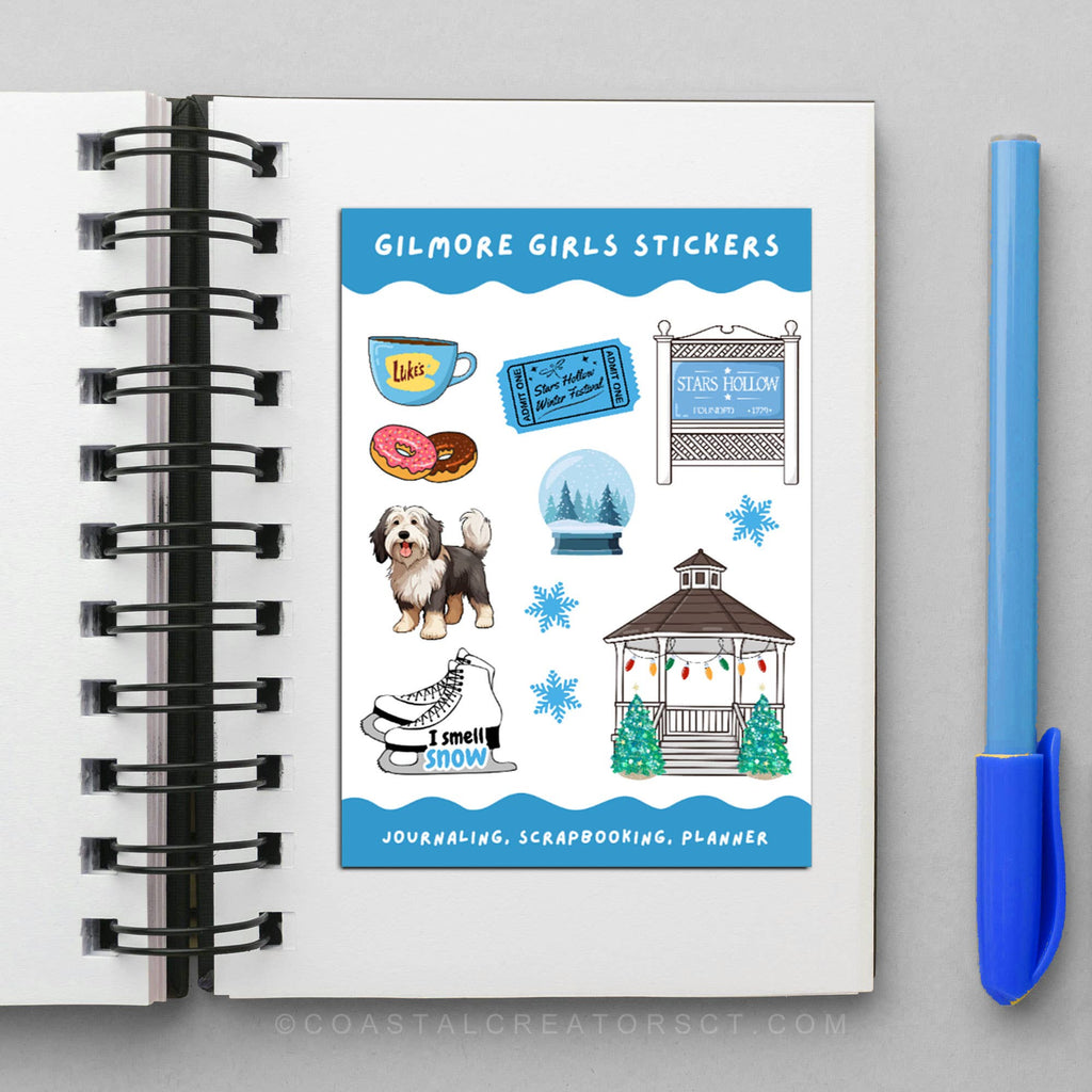Gilmore Girls Inspired WINTER Sticker Sheet (Packaged)