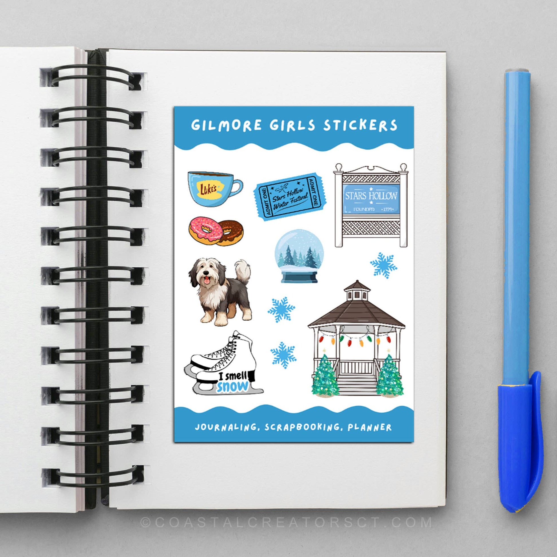 Gilmore Girls Inspired WINTER Sticker Sheet (Packaged)