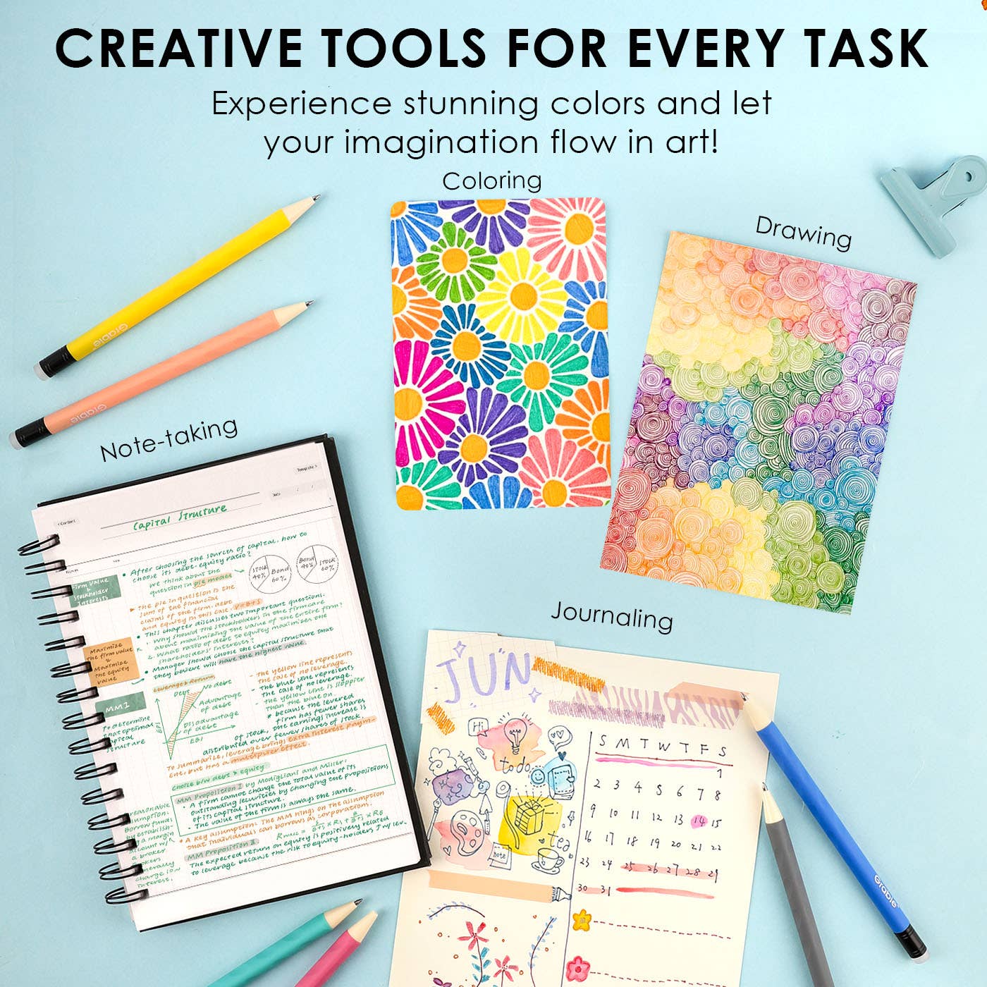 Medium Point Erasable Gel Pen Set