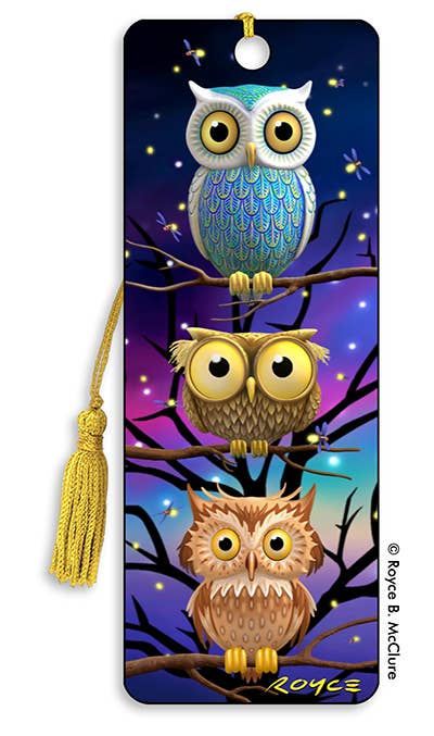 3D Royce bookmark - Moonlit Owls