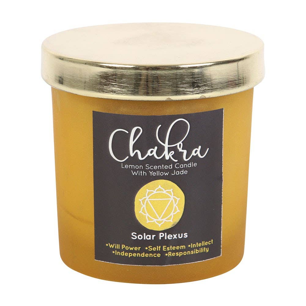 Solar Plexus Chakra Yellow Jade Candle