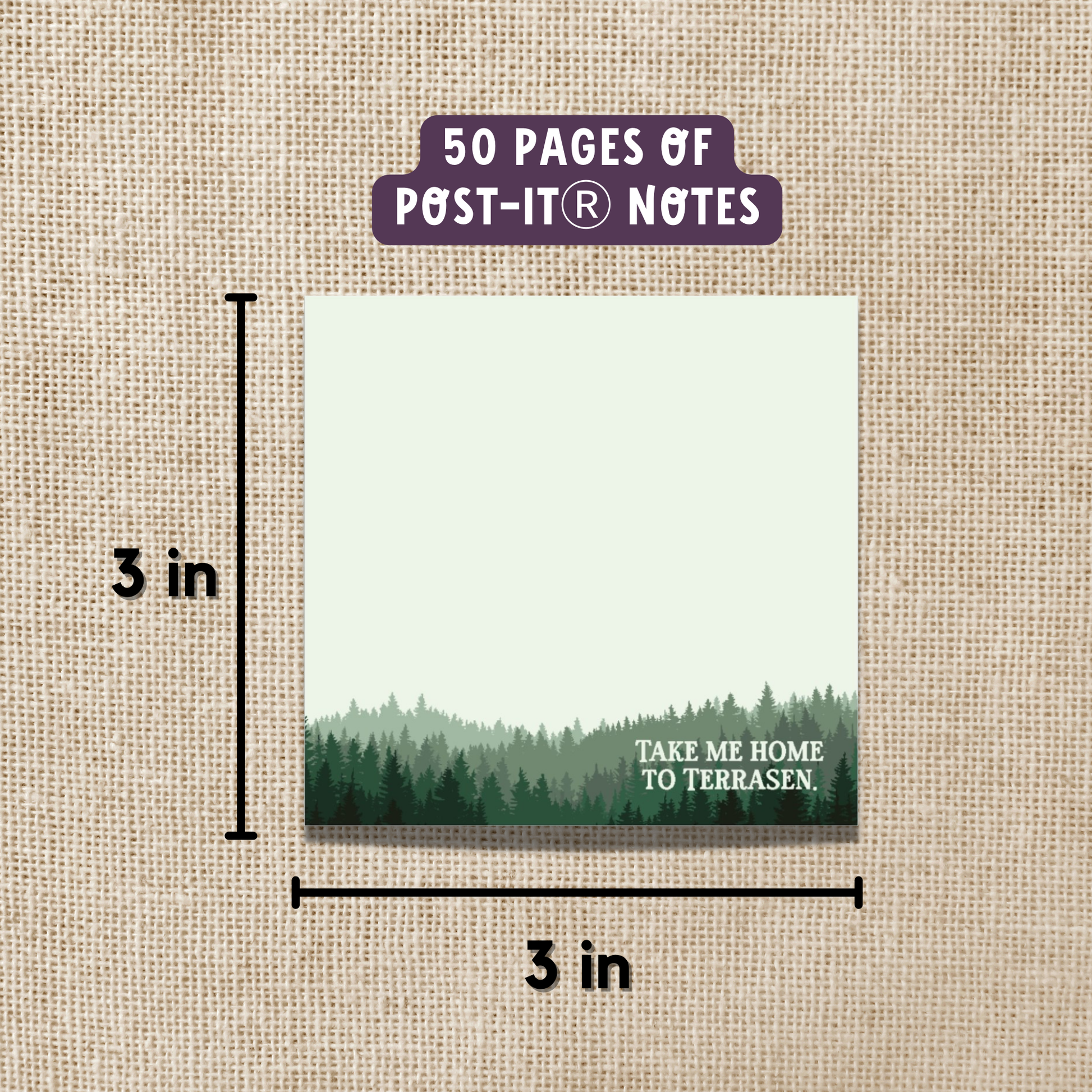 Take Me Home to Terrasen Sticky Notes | Book Lover, Fandom
