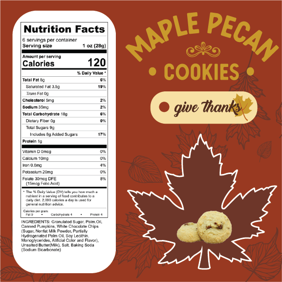 Bite Sized Fall Leaf Cookies: Caramel Apple, Pumpkin & Maple