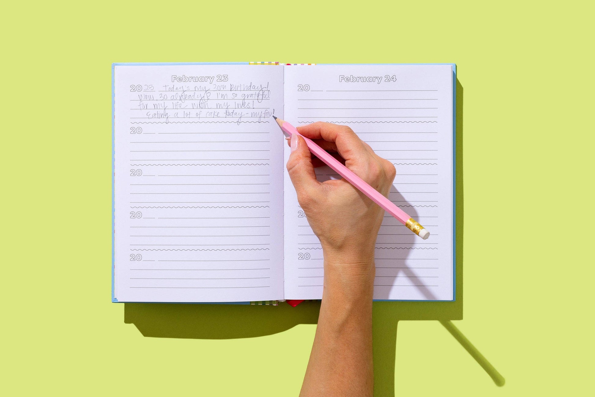*ON SALE* Five Year Journal - Light Blue + Colorful Gingham