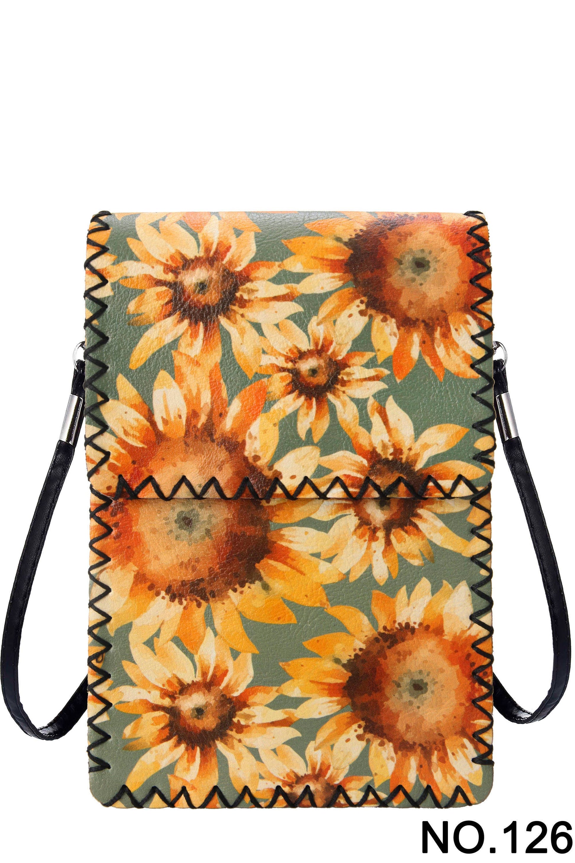 Sunflower Print Crossbody HB0580 - NO.126