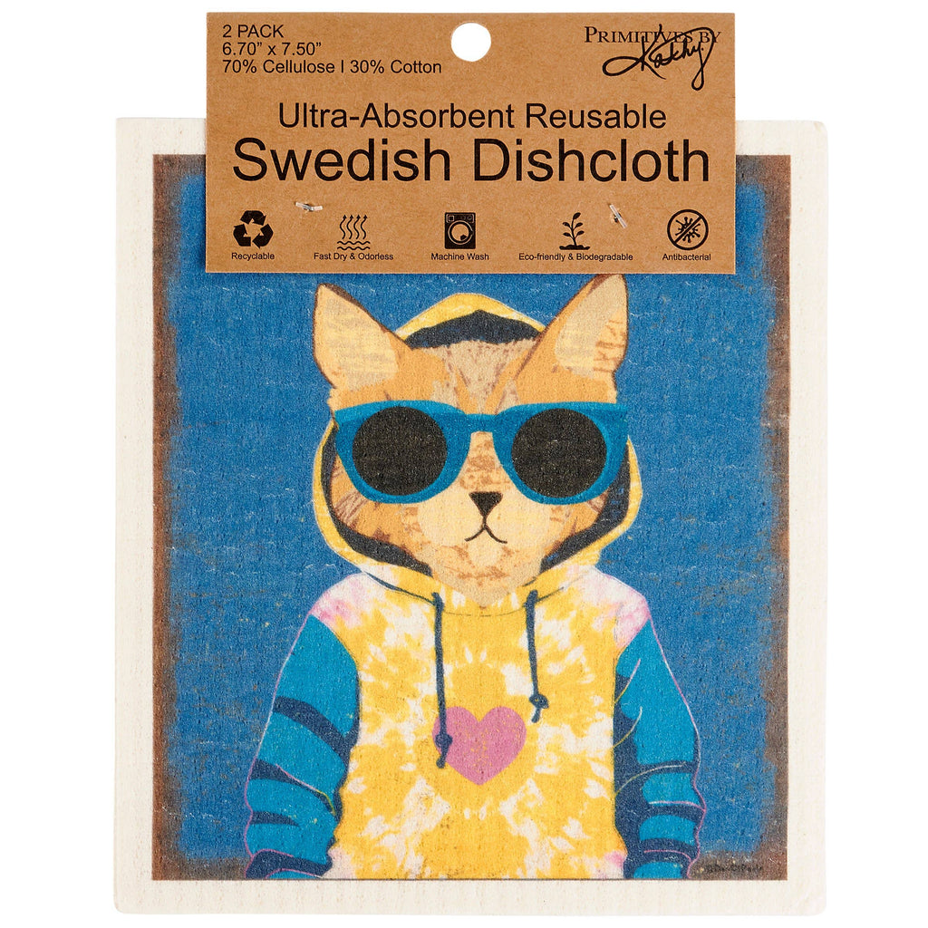 Cats Swedish Dishcloth Set