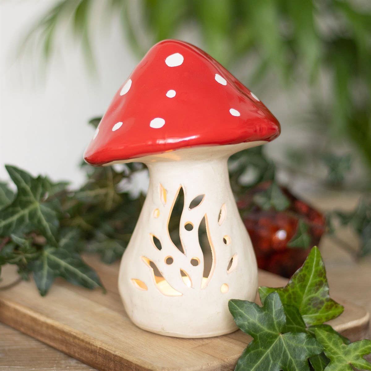 Toadstool Mushroom Tealight Candleholder