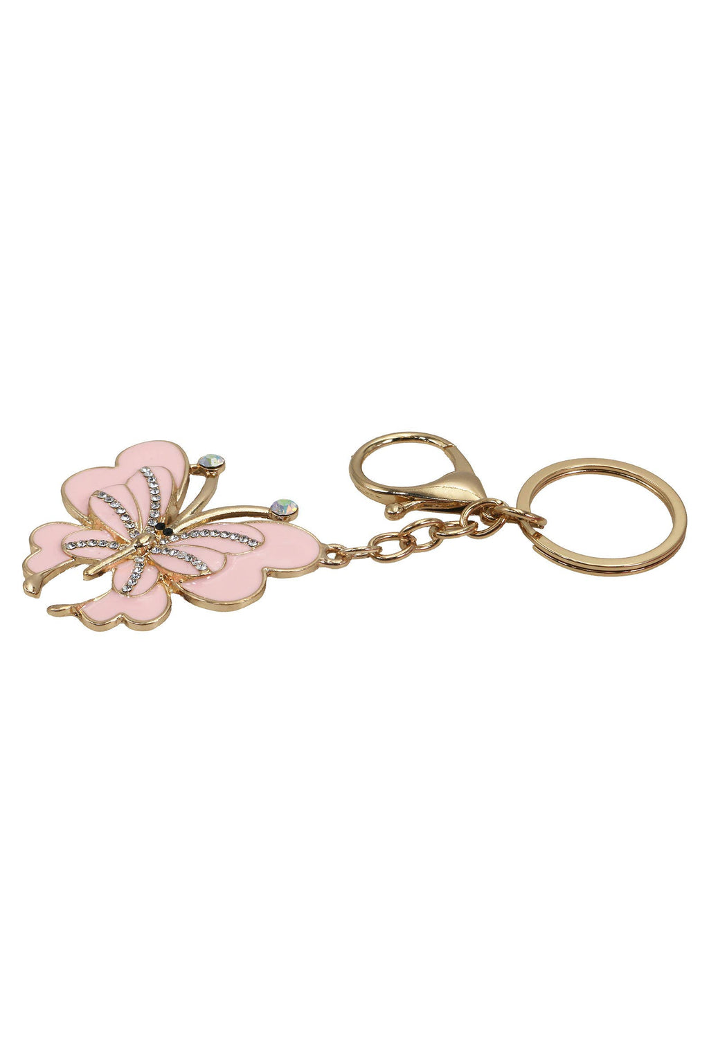 Butterfly Bling Rhinestone Colorful Enamel Alloy Keychain