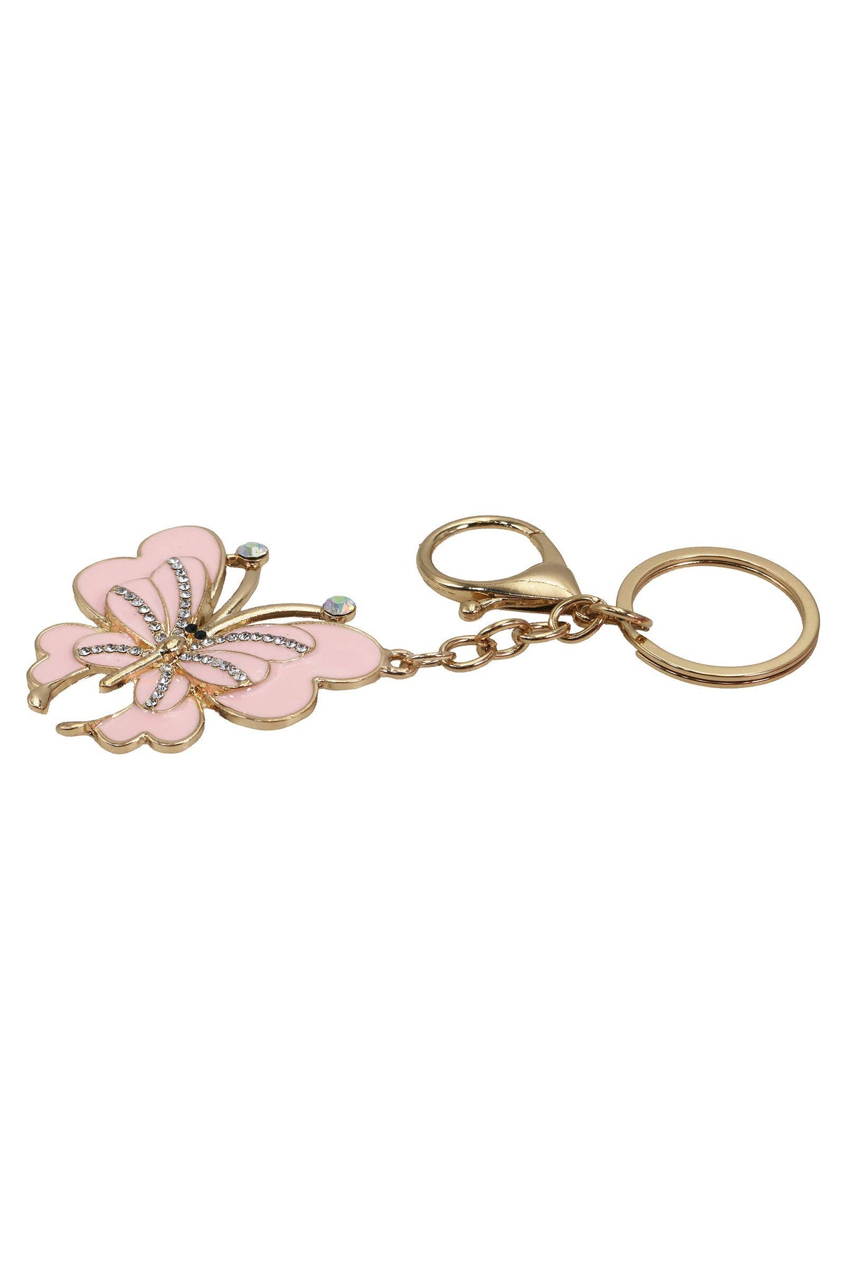 Butterfly Bling Rhinestone Colorful Enamel Alloy Keychain
