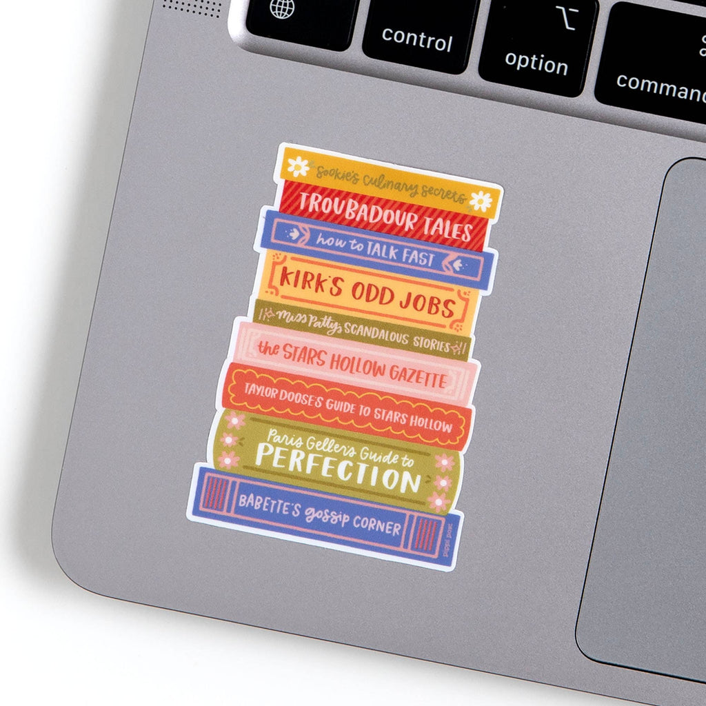 Stars Hollow Book Stack Decal Sticker