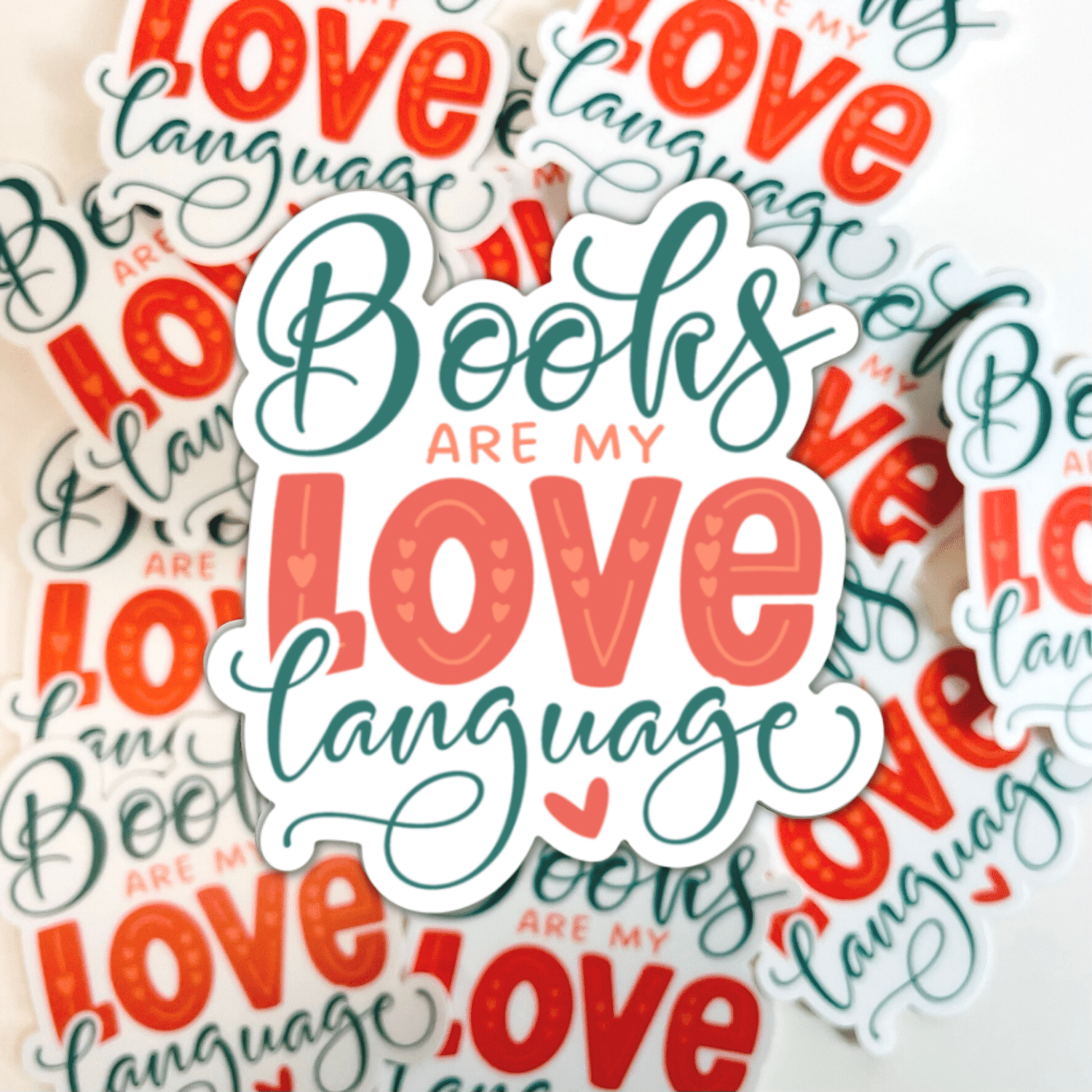 Books Are My Love Language Sticker, 3-inch