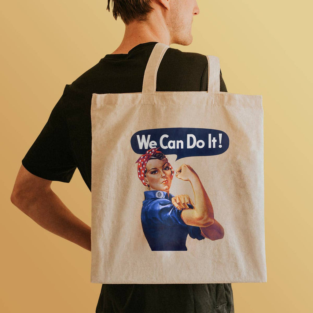Rosie The Riveter We Can Do It Large Canvas Tote