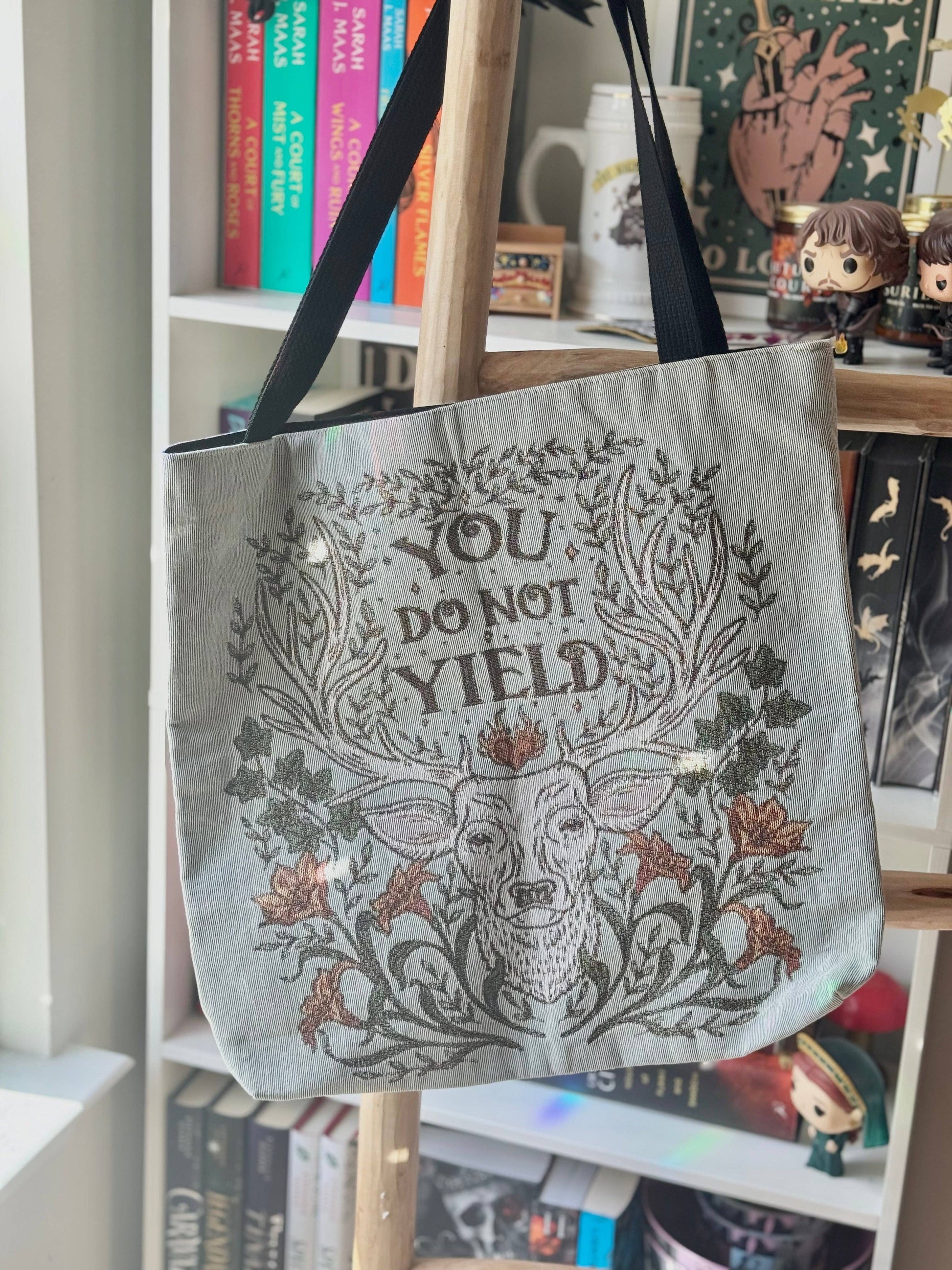 You Do Not Yield TOG Woven Tote Bag, Officially Licensed Sarah J Maas