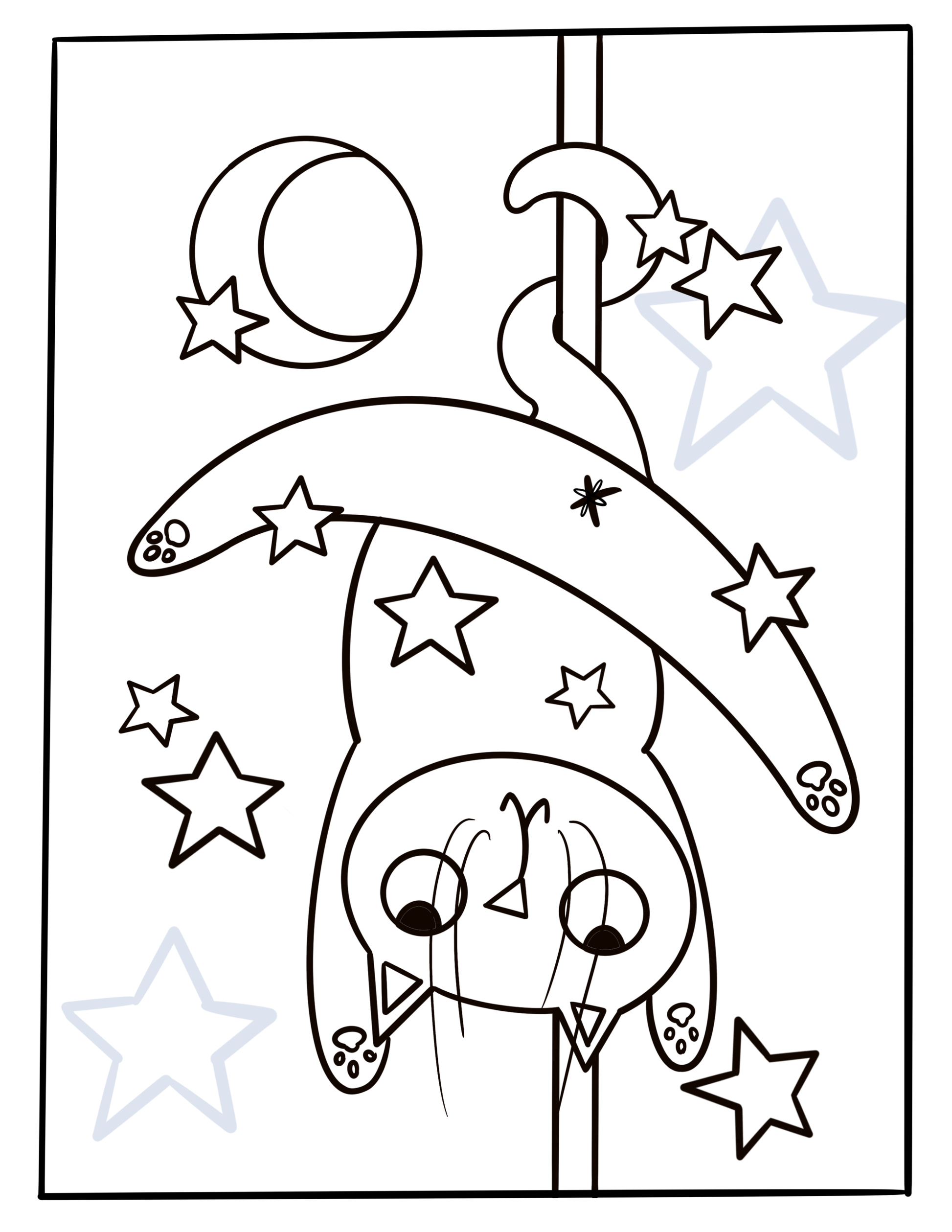 Funny Stripper Cat Coloring Sheets With Stackable Crayon