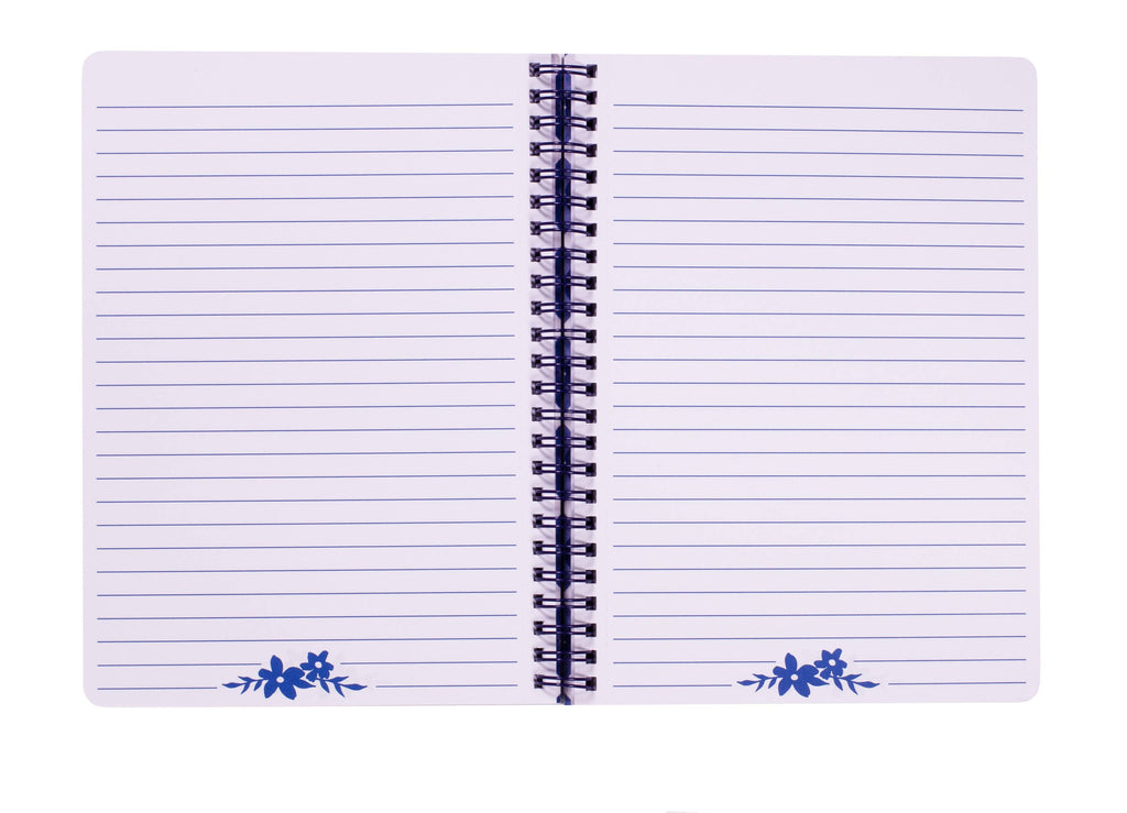 Mini Notebook, Blue Watercolor