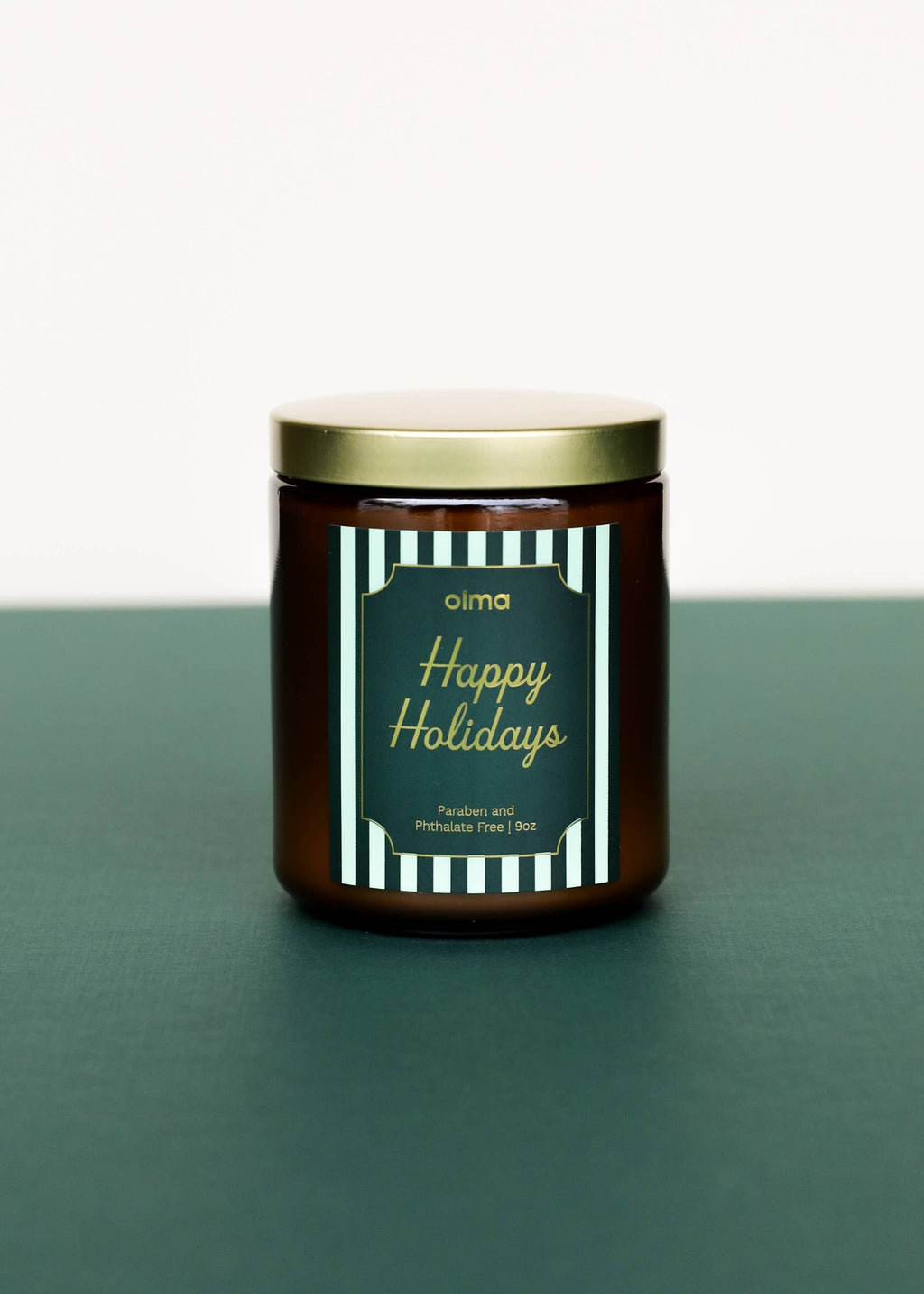 Happy Holidays - Holiday Christmas Candle - 9oz Amber
