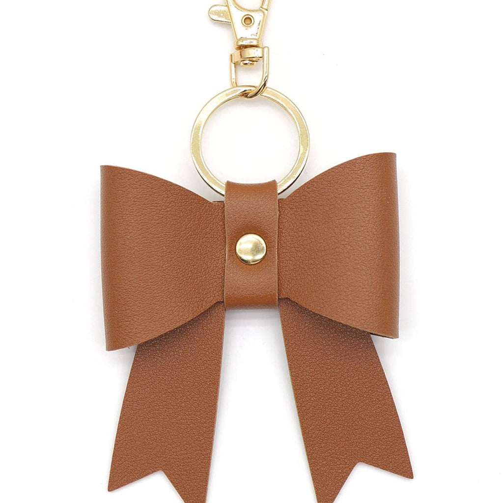 Leather Bow Keychain