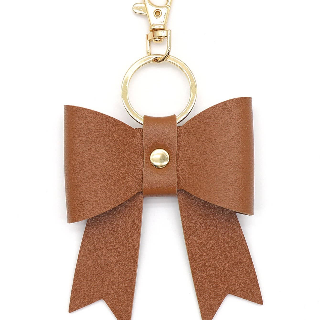 Leather Bow Keychain