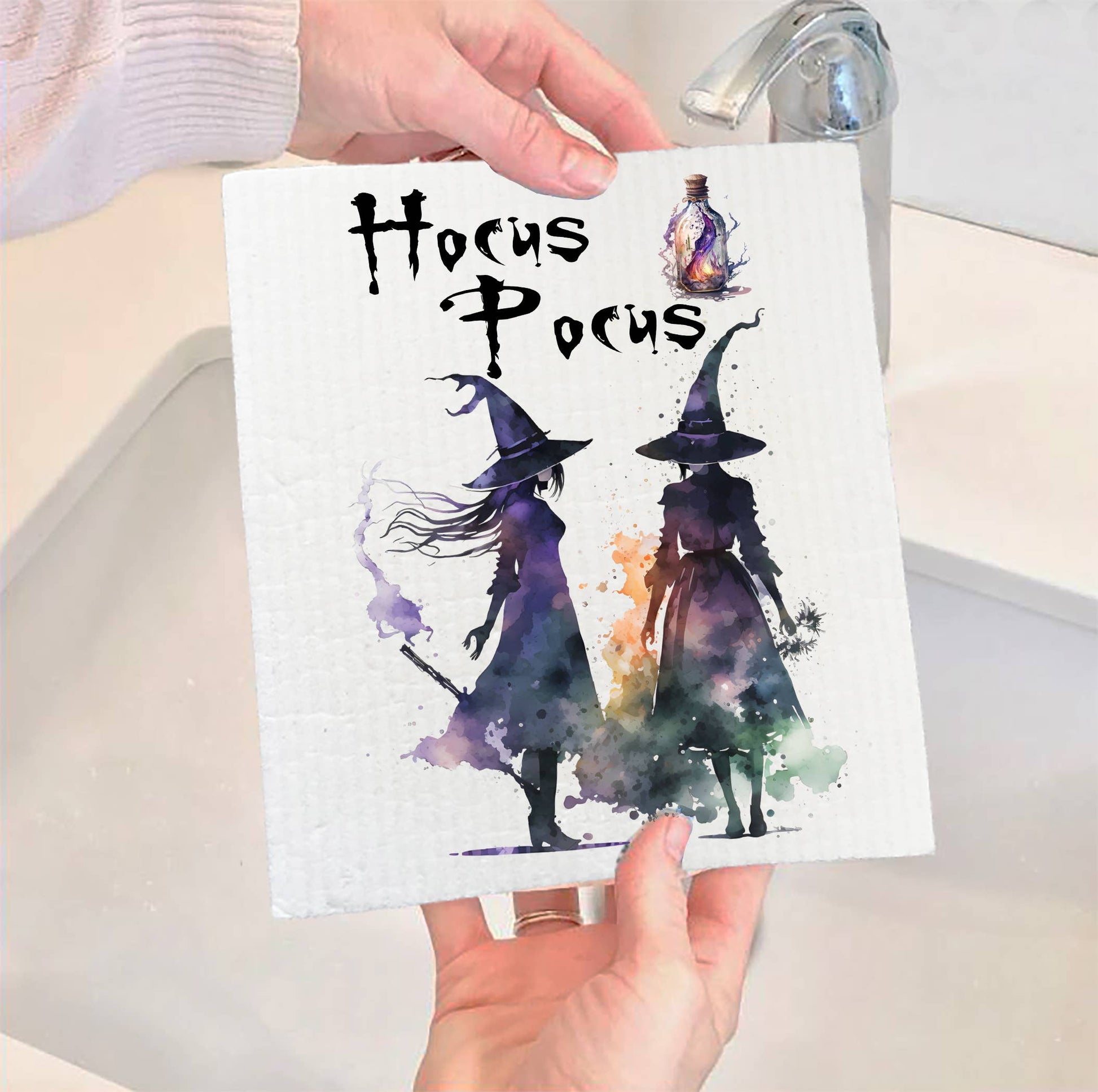 Hocus Pocus Witches SWEDISH DISH CLOTH
