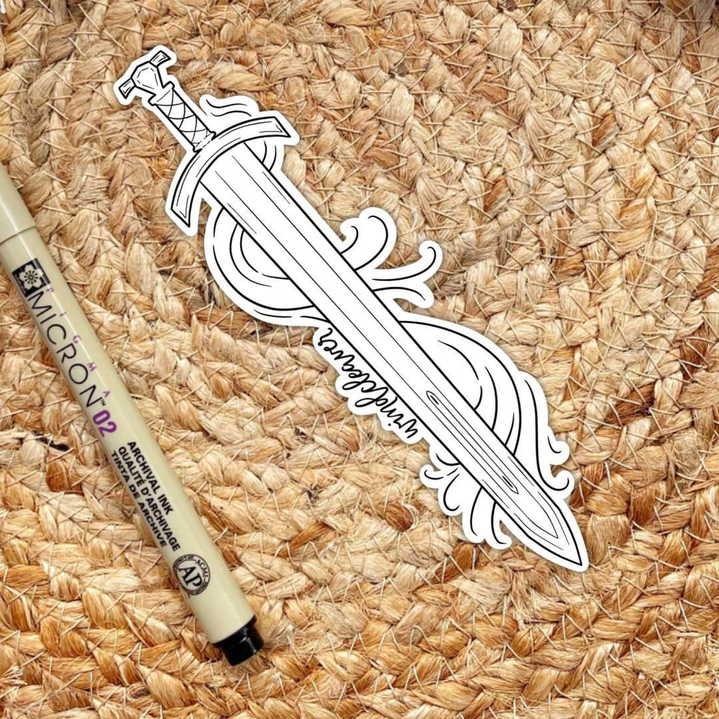 Throne of Glass Swords Sticker Set