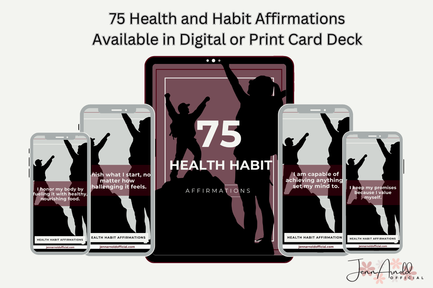 Affirmation Cards: 75 Health and Habits (DIGITAL)